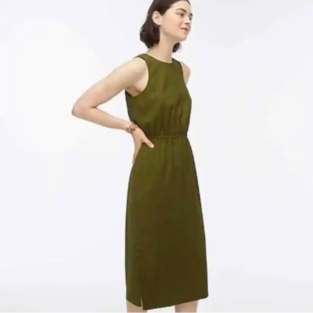 J Crew Button Back Midi Dress